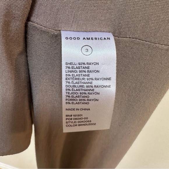 Good American‎ Turtleneck Sleeveless Midi Dress in Brindle Women’s Sz 3 / Large - Picture 6 of 7